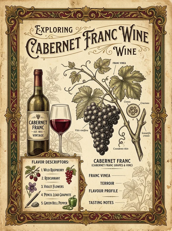 Cabernet Franc — poster and bottle
