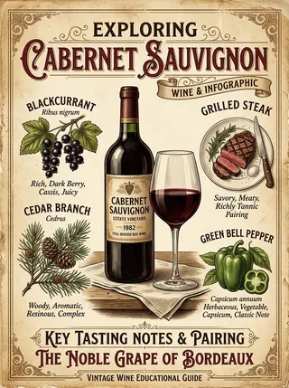 Cabernet Sauvignon — Rebsorte, Illustration