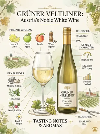 綠維特利納 (Grüner Veltliner) — 葡萄品種，視覺插圖