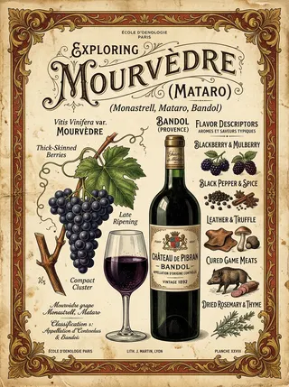 慕合懷特 (Mourvèdre / Monastrell) — 葡萄品種，視覺插圖