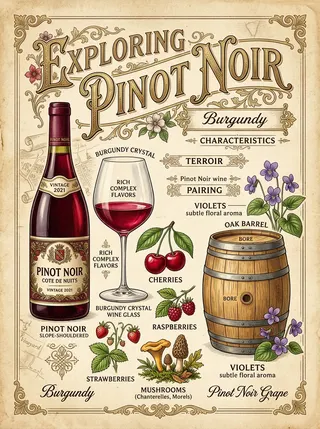 Spätburgunder (Pinot Noir) — Rebsorte, Illustration