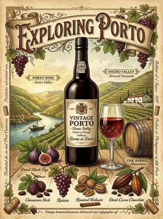 波特加烈酒 (Porto) — 葡萄品種，視覺插圖