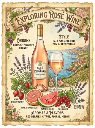 頂級粉紅酒 (Provence Rosé) — 葡萄品種，視覺插圖