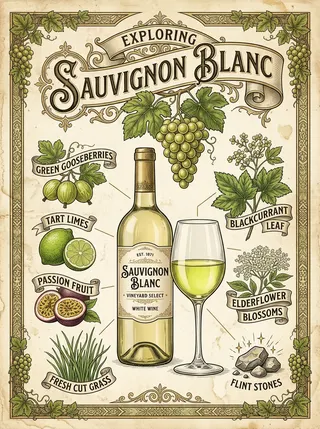 Sauvignon Blanc — Rebsorte, Illustration